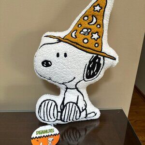 Peanuts Snoopy Figural Wizard Sherpa Pillow 12in X 17" NWT Fall/Halloween 2025